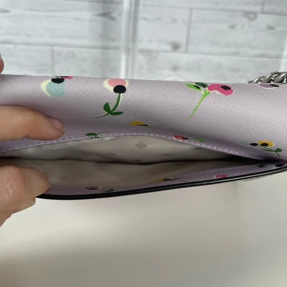 Kate Spade New York Cameron Wild Flower Ditsy Lavender Floral shoulder Bag - Picture 4 of 8